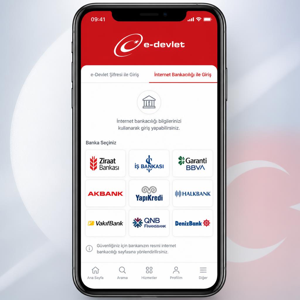 internet bankaciligi ile sifresiz e-devlet giris yontemi