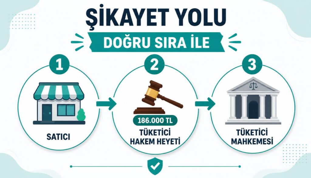 Ayıplı mal şikayet başvuru yolu satıcı hakem heyeti mahkeme