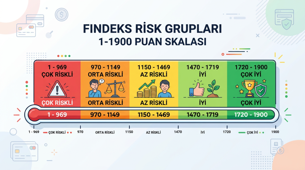 Findeks risk grupları kredi notu 1-1900 puan aralıkları