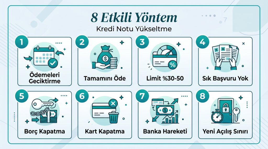 Kredi notu yükseltme 8 etkili yol Findeks puan artırma