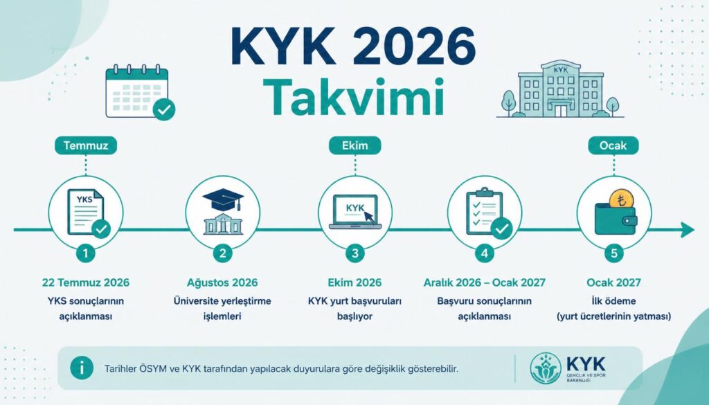 2026 KYK başvuru takvimi YKS ekim aralık ocak