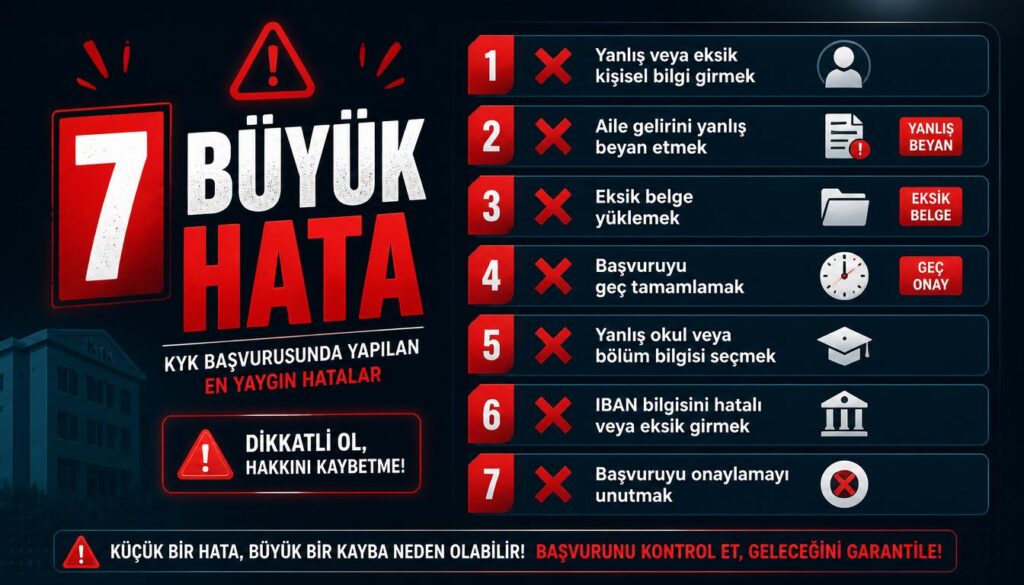 KYK başvurusunda 7 sık yapılan hata uyarı