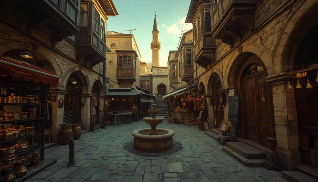 Saraybosna Başçarşı — Osmanlı dönemine ait tarihi taş binalar ve çeşmeler