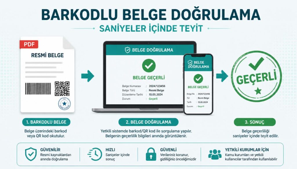 SGK barkodlu hizmet dökümü doğrulama e-Devlet teyit
