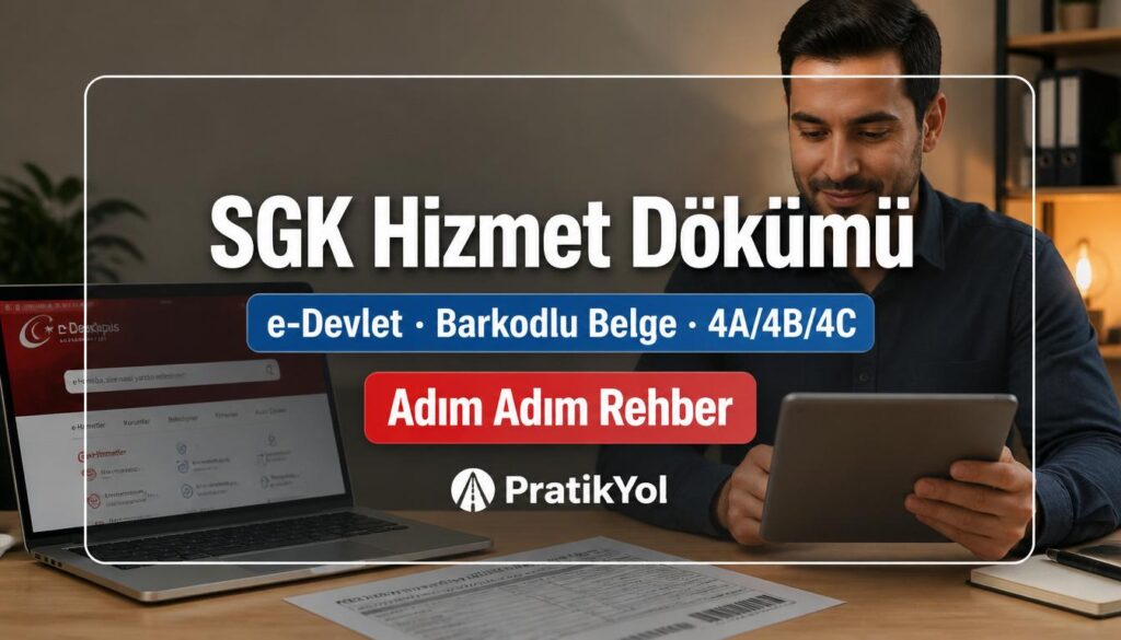 SGK hizmet dökümü nasıl alınır e-Devlet barkodlu belge rehberi