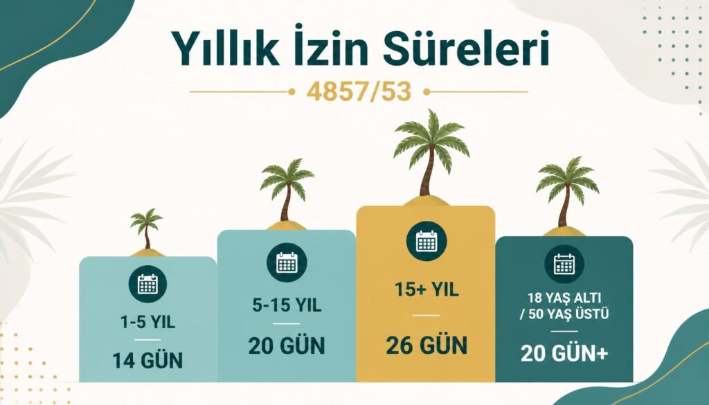 Yıllık izin süreleri 14 20 26 iş günü çalışma yılı