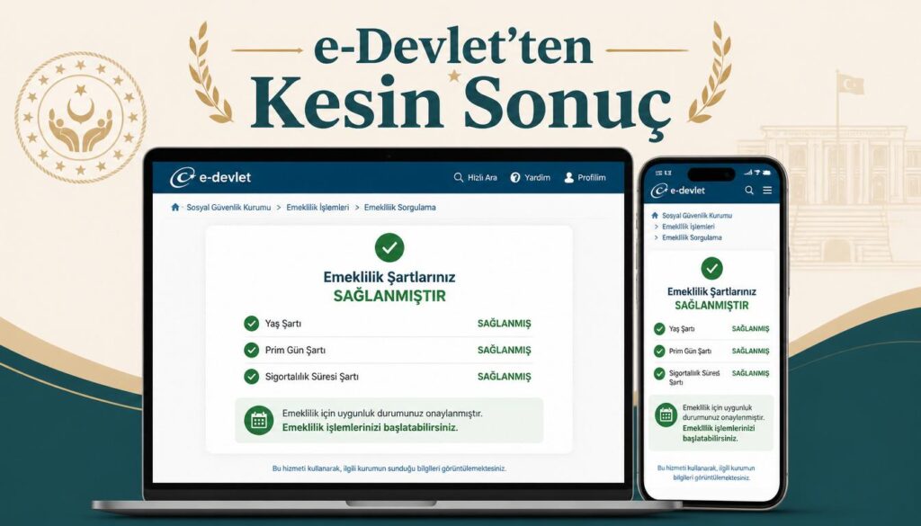 edevlet ne zaman emekli olurum sgk sorgulama