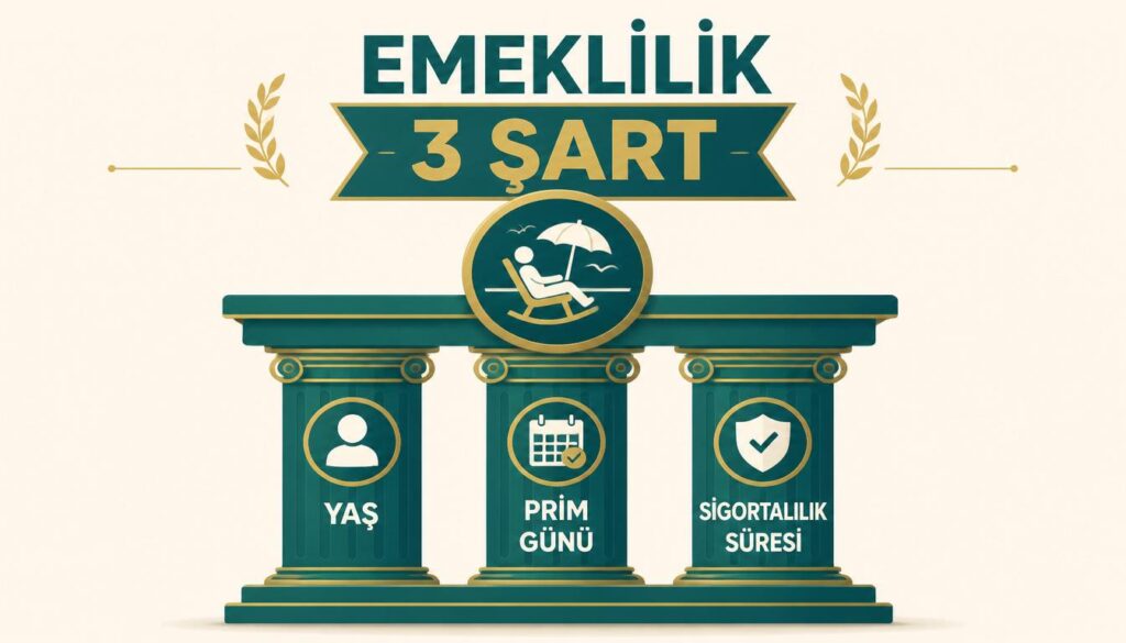emeklilik uc sart yas prim sigortalilik