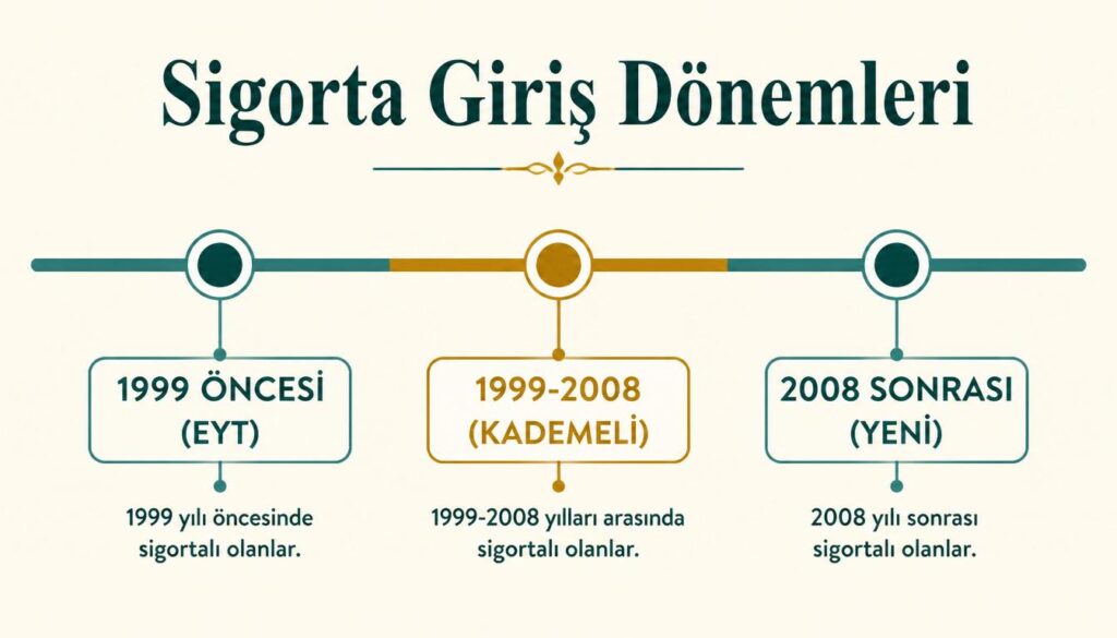 emeklilik donem timeline 1999 2008 EYT kademeli