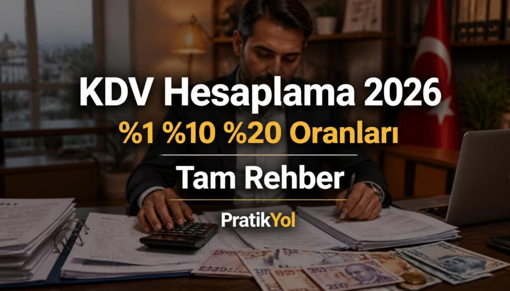 KDV hesaplama 2026 - %1 %10 %20 oranları ve formül rehberi