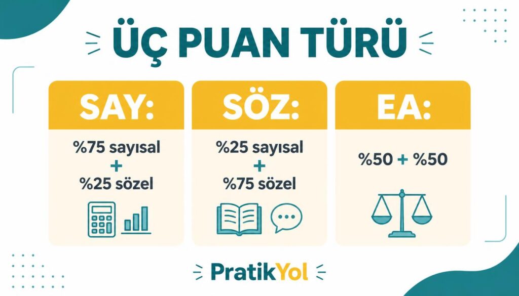ALES SAY SÖZ EA puan türleri ağırlık