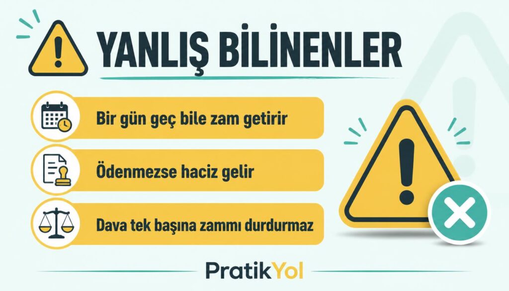 Gecikme zammı yanlış bilinenler