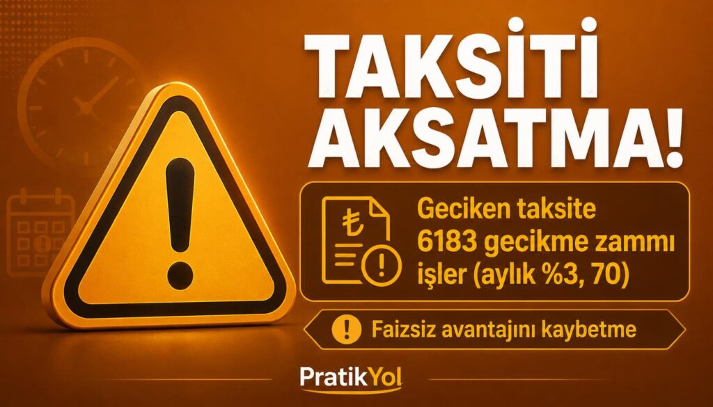 KYK taksit gecikme zammı uyarı