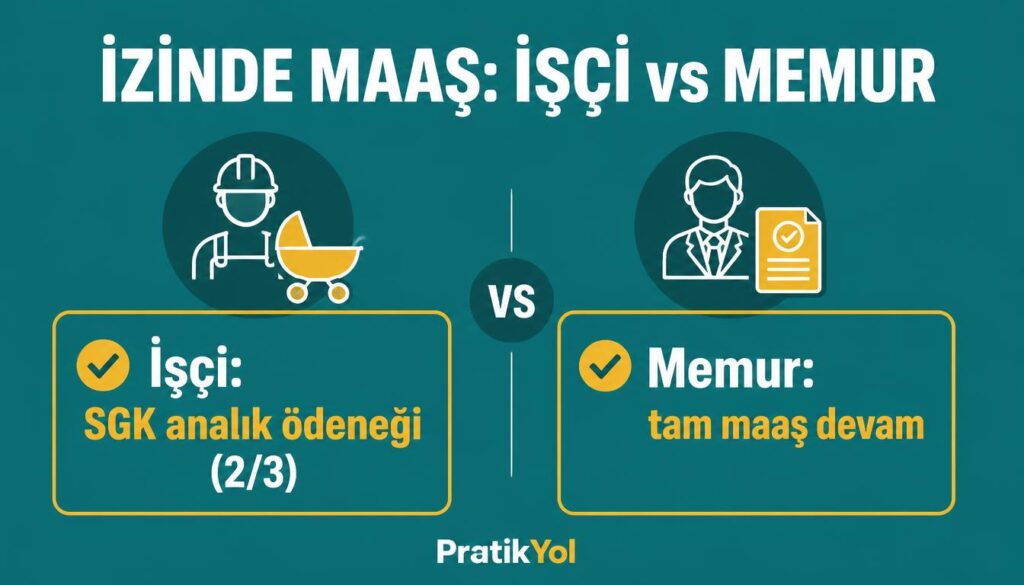 doğum izni işçi memur maaş
