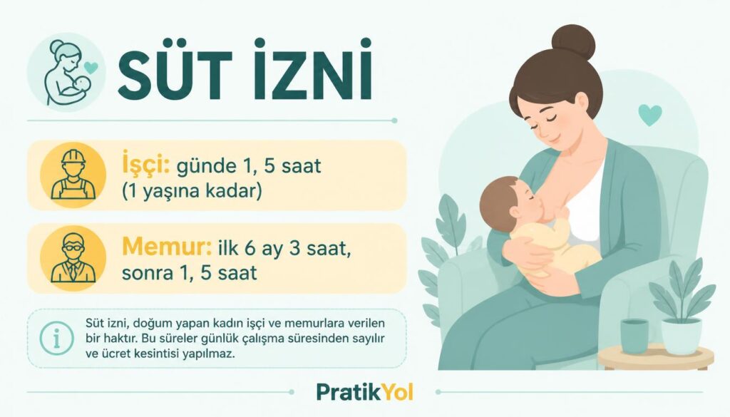 süt izni işçi memur saat