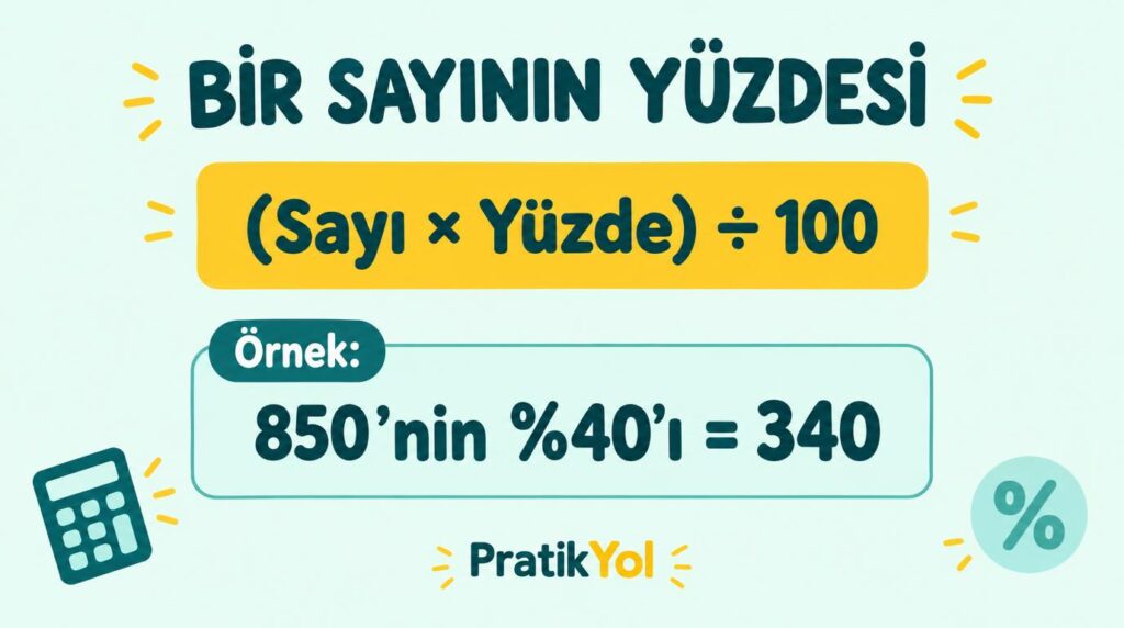 yüzde kaçı parça bütün oran